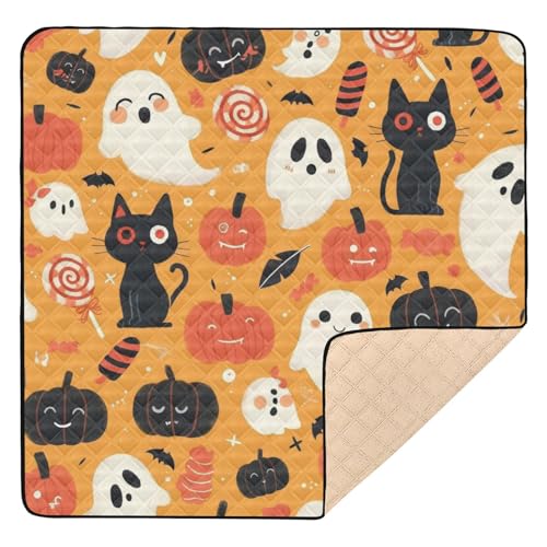 Katzen-Geister und Süßigkeiten, Halloween-Muster, weich gepolstert, für drinnen und draußen, leicht, gepolsterte Spielmatte Katzen-Geister und Süßigkeiten, Halloween-Muster, weich gepolstert, für drinnen und draußen, leicht, gepolsterte Spielmatte von GuoChe