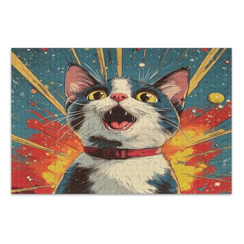 Katzen-Puzzles 500 Teile für Erwachsene, coolste herausfordernde Puzzles für Kinder und ältere Menschen Katzen-Puzzles 500 Teile für Erwachsene, coolste herausfordernde Puzzles für Kinder und ältere Menschen von GuoChe