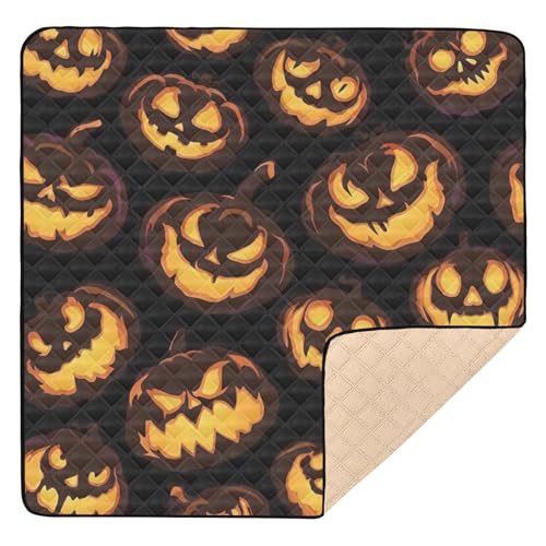Leuchtender Kürbis, Halloween, groß, stabil, für drinnen und draußen, wasserdichte Trittmatte für Baby von GuoChe