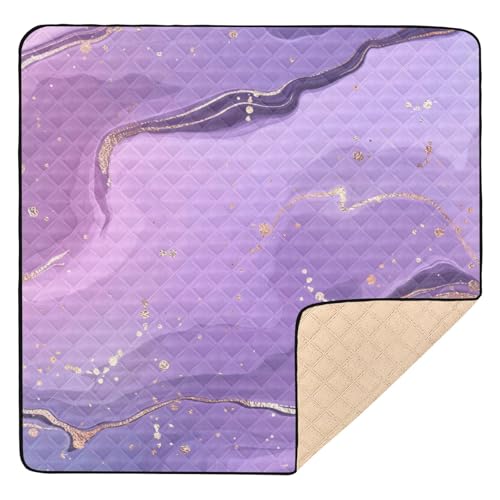 Lila Marmor-Textur, goldfarben, niedlich, faltbar, für drinnen und draußen, bequeme Aktivitätsunterhaltungsmatte Lila Marmor-Textur, goldfarben, niedlich, faltbar, für drinnen und draußen, bequeme Aktivitätsunterhaltungsmatte von GuoChe