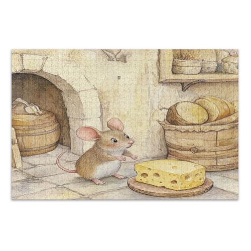Maus schleicht sich in die Käsefabrik 1000 Teile Puzzle – Puzzle für Erwachsene Maus schleicht sich in die Käsefabrik 1000 Teile Puzzle – Puzzle für Erwachsene von GuoChe
