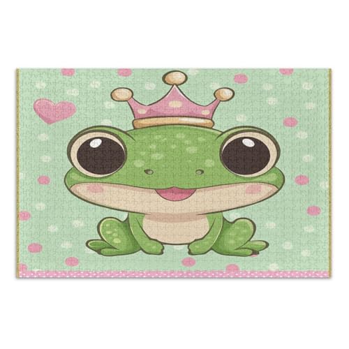 Niedlicher grüner Frosch 1000 Teile Puzzle - Puzzle für Erwachsene Niedlicher grüner Frosch 1000 Teile Puzzle - Puzzle für Erwachsene von GuoChe