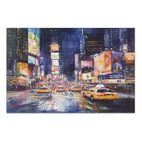 Night View of Times Square in New York 1000 Teile Puzzle - Puzzle für Erwachsene Night View of Times Square in New York 1000 Teile Puzzle - Puzzle für Erwachsene von GuoChe