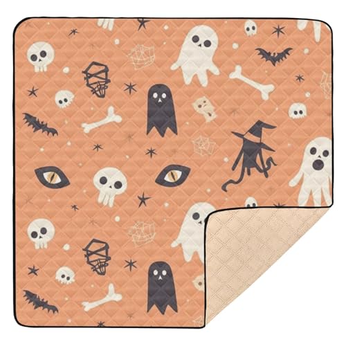 Orange Gruselige Geister, Halloween-Muster, weich, dick, für drinnen und draußen, waschbare Trittmatte Orange Gruselige Geister, Halloween-Muster, weich, dick, für drinnen und draußen, waschbare Trittmatte von GuoChe