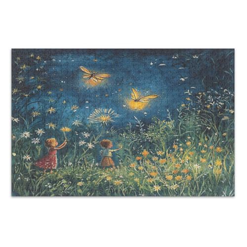 Puzzle 500 Teile für Erwachsene, coolste herausfordernde Puzzles für Kinder, ältere Menschen, Glühwürmchen, die die Sommernacht beleuchtet Puzzle 500 Teile für Erwachsene, coolste herausfordernde Puzzles für Kinder, ältere Menschen, Glühwürmchen, die die Sommernacht beleuchtet von GuoChe