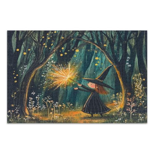 Puzzle 500 Teile für Erwachsene, coolste herausfordernde Puzzles für Kinder, ältere Menschen, Zauberer, Zaubersprüche im Zauberwald Puzzle 500 Teile für Erwachsene, coolste herausfordernde Puzzles für Kinder, ältere Menschen, Zauberer, Zaubersprüche im Zauberwald von GuoChe