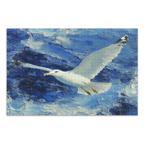 Puzzle 500 Teile für Erwachsene, coolste herausfordernde Puzzles für Kinder, ältere Menschen, ein weißer Seagul Puzzle 500 Teile für Erwachsene, coolste herausfordernde Puzzles für Kinder, ältere Menschen, ein weißer Seagul von GuoChe