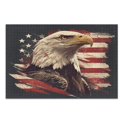 Puzzle mit Flagge und Adler, 500 Teile für Erwachsene, coolste herausfordernde Puzzles für Kinder und ältere Menschen von GuoChe