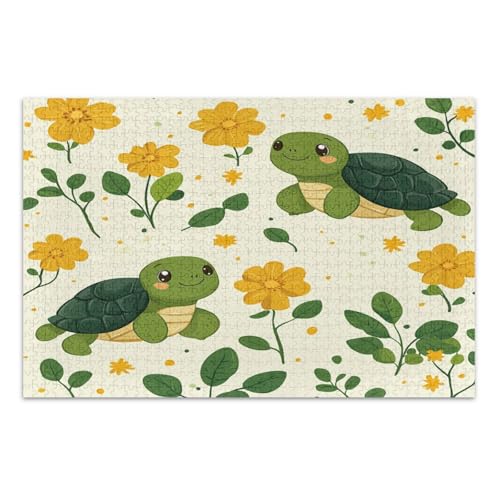 Schildkröten und Blumen Puzzle 1000 Teile - Puzzle für Erwachsene Schildkröten und Blumen Puzzle 1000 Teile - Puzzle für Erwachsene von GuoChe