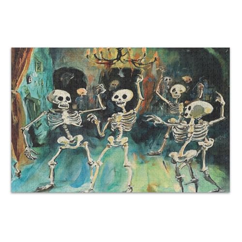 Skeletons are Dancing at A Haunted House Party 1000 Teile Puzzle - Puzzle für Erwachsene Skeletons are Dancing at A Haunted House Party 1000 Teile Puzzle - Puzzle für Erwachsene von GuoChe