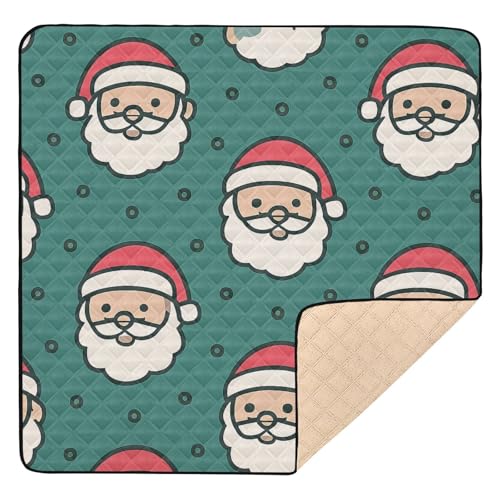 Weihnachtsmann, nahtlos, groß, rutschfest, für den Boden, bequeme Aktivitätsmatte für Babys, Kinder, Kleinkinder von GuoChe