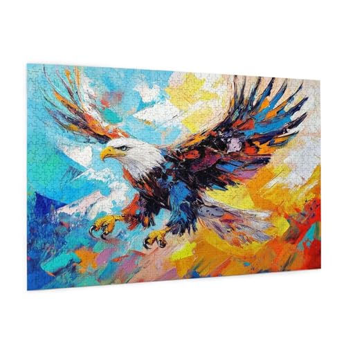 Adler Puzzle 2000 Teile Erwachsene Puzzle Farbe Design für Erwachsene und Beginner, HD Farbe HolzPuzzle mit Geschenkbox Verpackung for Zimmer Deko Wohnzimmer, Geschenke für Frauen 70x100cm -z1879 Adler Puzzle 2000 Teile Erwachsene Puzzle Farbe Design für Erwachsene und Beginner, HD Farbe HolzPuzzle mit Geschenkbox Verpackung for Zimmer Deko Wohnzimmer, Geschenke für Frauen 70x100cm -z1879 von Guofuos