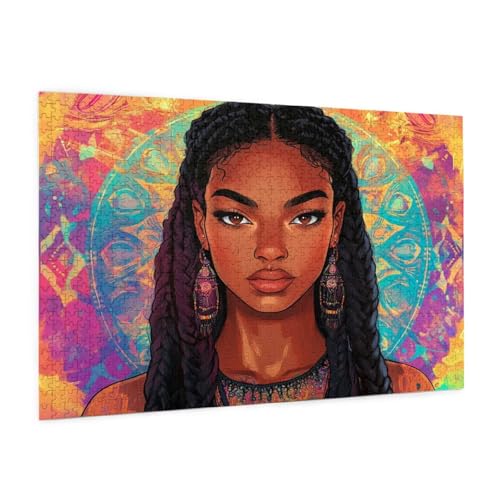 Afrika Puzzle 3000 Teile Erwachsene Puzzle Frau Design für Erwachsene und Beginner, HD Farbe HolzPuzzle mit Geschenkbox Verpackung for Zimmer Deko Wohnzimmer, Geschenke für Frauen 80x120cm -z754 von Guofuos
