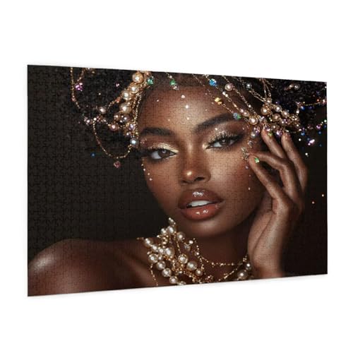 Afrika Puzzle 4000 Teile Erwachsene Puzzle Frau Design für Erwachsene und Beginner, HD Farbe HolzPuzzle mit Geschenkbox Verpackung for Zimmer Deko Wohnzimmer, Geschenke für Frauen 87x140cm -z756 von Guofuos