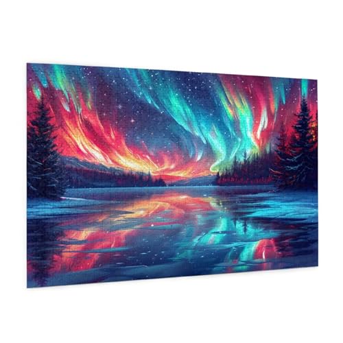 Aurora Puzzle 1000 Teile Erwachsene Puzzle Winter Design für Erwachsene und Beginner, HD Farbe HolzPuzzle mit Geschenkbox Verpackung for Zimmer Deko Wohnzimmer, Geschenke für Frauen 50x75cm -z212 Aurora Puzzle 1000 Teile Erwachsene Puzzle Winter Design für Erwachsene und Beginner, HD Farbe HolzPuzzle mit Geschenkbox Verpackung for Zimmer Deko Wohnzimmer, Geschenke für Frauen 50x75cm -z212 von Guofuos
