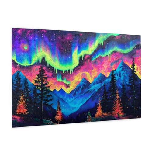 Aurora Puzzle 6000 Teile Erwachsene Puzzle Winter Design für Erwachsene und Beginner, HD Farbe HolzPuzzle mit Geschenkbox Verpackung for Zimmer Deko Wohnzimmer, Geschenke für Frauen 100x180cm -z1242 von Guofuos