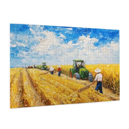 Bauernhof Puzzle 5000 Teile Erwachsene Puzzle Landwirte Design für Erwachsene Beginner, HD Farbe HolzPuzzle mit Geschenkbox Verpackung, Zimmer Deko Wohnzimmer, Geschenke für Frauen 100x150cm -z1386 von Guofuos