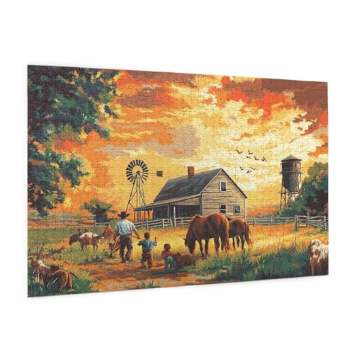 Bauernhof Puzzle 6000 Teile Erwachsene Puzzle Landschaft Design für Erwachsene und Beginner,HD Farbe HolzPuzzle mit Geschenkbox Verpackung,Zimmer Deko Wohnzimmer,Geschenke für Frauen 100x180cm -z1385 Bauernhof Puzzle 6000 Teile Erwachsene Puzzle Landschaft Design für Erwachsene und Beginner,HD Farbe HolzPuzzle mit Geschenkbox Verpackung,Zimmer Deko Wohnzimmer,Geschenke für Frauen 100x180cm -z1385 von Guofuos