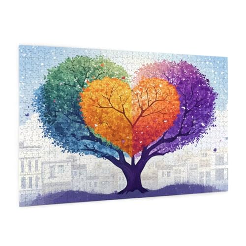 Baum des Lebens Puzzle 1000 Teile Erwachsene Puzzle Liebe Design für Erwachsene Beginner, HD Farbe HolzPuzzle mit Geschenkbox Verpackung, Zimmer Deko Wohnzimmer, Geschenke für Frauen 50x75cm -z1801 Baum des Lebens Puzzle 1000 Teile Erwachsene Puzzle Liebe Design für Erwachsene Beginner, HD Farbe HolzPuzzle mit Geschenkbox Verpackung, Zimmer Deko Wohnzimmer, Geschenke für Frauen 50x75cm -z1801 von Guofuos