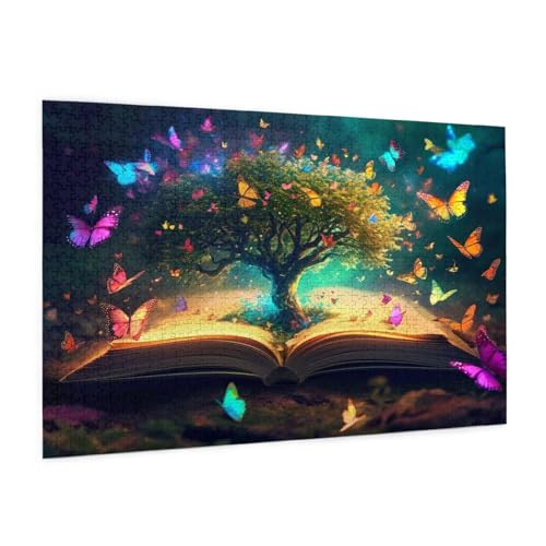 Baum des Lebens Puzzle 6000 Teile Erwachsene Puzzle Landschaft Design für Erwachsene Beginner,Farbe HolzPuzzle mit Geschenkbox Verpackung,Zimmer Deko Wohnzimmer,Geschenke für Frauen 100x180cm -z393 von Guofuos
