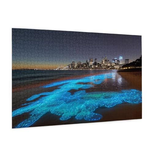 Blau Puzzle 2000 Teile Erwachsene Puzzle Strand Design für Erwachsene und Beginner, HD Farbe HolzPuzzle mit Geschenkbox Verpackung for Zimmer Deko Wohnzimmer, Geschenke für Frauen 70x100cm -z222 Blau Puzzle 2000 Teile Erwachsene Puzzle Strand Design für Erwachsene und Beginner, HD Farbe HolzPuzzle mit Geschenkbox Verpackung for Zimmer Deko Wohnzimmer, Geschenke für Frauen 70x100cm -z222 von Guofuos