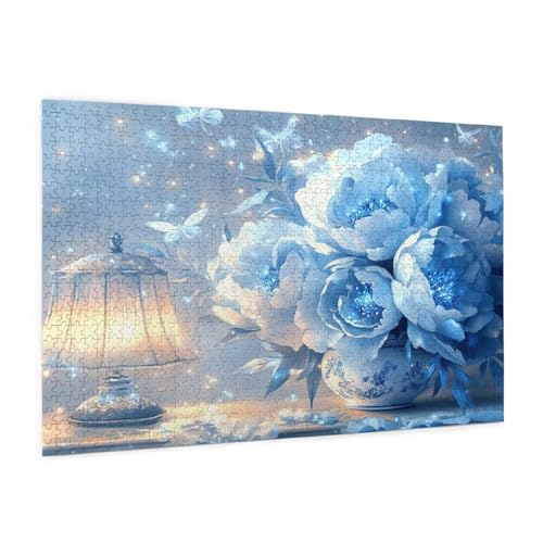 Blau Puzzle 4000 Teile Erwachsene Puzzle Blume Design für Erwachsene und Beginner, HD Farbe HolzPuzzle mit Geschenkbox Verpackung for Zimmer Deko Wohnzimmer, Geschenke für Frauen 87x140cm -z1282 Blau Puzzle 4000 Teile Erwachsene Puzzle Blume Design für Erwachsene und Beginner, HD Farbe HolzPuzzle mit Geschenkbox Verpackung for Zimmer Deko Wohnzimmer, Geschenke für Frauen 87x140cm -z1282 von Guofuos