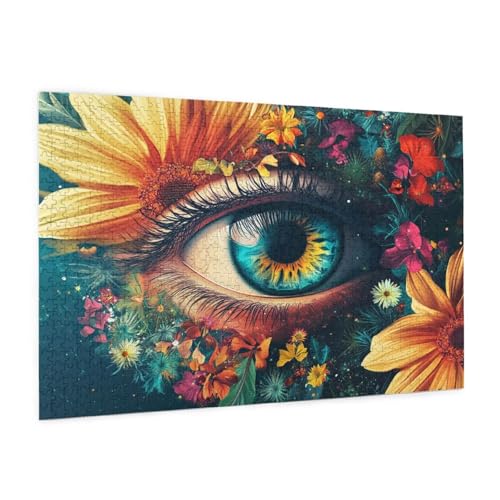 Blume Puzzle 1000 Teile Erwachsene Puzzle Auge Design für Erwachsene und Beginner, HD Farbe HolzPuzzle mit Geschenkbox Verpackung for Zimmer Deko Wohnzimmer, Geschenke für Frauen 50x75cm -z1223 Blume Puzzle 1000 Teile Erwachsene Puzzle Auge Design für Erwachsene und Beginner, HD Farbe HolzPuzzle mit Geschenkbox Verpackung for Zimmer Deko Wohnzimmer, Geschenke für Frauen 50x75cm -z1223 von Guofuos