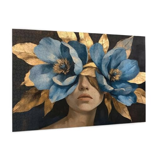 Blume Puzzle 1000 Teile Erwachsene Puzzle Frau Design für Erwachsene und Beginner, HD Farbe HolzPuzzle mit Geschenkbox Verpackung for Zimmer Deko Wohnzimmer, Geschenke für Frauen 50x75cm -z1200 Blume Puzzle 1000 Teile Erwachsene Puzzle Frau Design für Erwachsene und Beginner, HD Farbe HolzPuzzle mit Geschenkbox Verpackung for Zimmer Deko Wohnzimmer, Geschenke für Frauen 50x75cm -z1200 von Guofuos