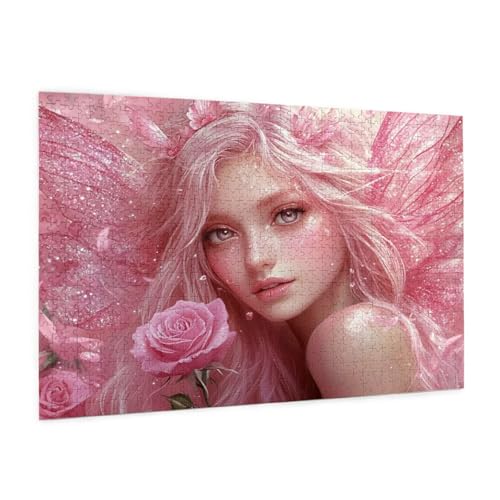 Blume Puzzle 1000 Teile Erwachsene Puzzle Frau Design für Erwachsene und Beginner, HD Farbe HolzPuzzle mit Geschenkbox Verpackung for Zimmer Deko Wohnzimmer, Geschenke für Frauen 50x75cm -z200 von Guofuos