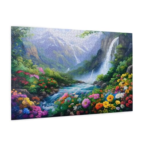 Blume Puzzle 1000 Teile Erwachsene Puzzle Landschaft Design für Erwachsene und Beginner, HD Farbe HolzPuzzle mit Geschenkbox Verpackung for Zimmer Deko Wohnzimmer, Geschenke für Frauen 50x75cm -z1126 Blume Puzzle 1000 Teile Erwachsene Puzzle Landschaft Design für Erwachsene und Beginner, HD Farbe HolzPuzzle mit Geschenkbox Verpackung for Zimmer Deko Wohnzimmer, Geschenke für Frauen 50x75cm -z1126 von Guofuos