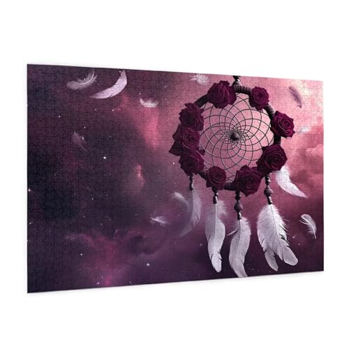 Blume Puzzle 1000 Teile Erwachsene Puzzle Traumfänger Design für Erwachsene und Beginner, HD Farbe HolzPuzzle mit Geschenkbox Verpackung for Zimmer Deko Wohnzimmer, Geschenke für Frauen 50x75cm -z142 Blume Puzzle 1000 Teile Erwachsene Puzzle Traumfänger Design für Erwachsene und Beginner, HD Farbe HolzPuzzle mit Geschenkbox Verpackung for Zimmer Deko Wohnzimmer, Geschenke für Frauen 50x75cm -z142 von Guofuos