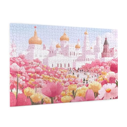 Blume Puzzle 1500 Teile Erwachsene Puzzle Religion Design für Erwachsene und Beginner, HD Farbe HolzPuzzle mit Geschenkbox Verpackung for Zimmer Deko Wohnzimmer, Geschenke für Frauen 57x87cm -z1231 von Guofuos