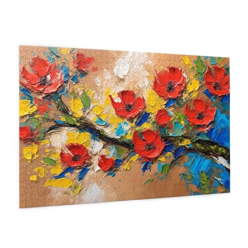 Blume Puzzle 2000 Teile Erwachsene Puzzle Abstrakt Design für Erwachsene und Beginner, HD Farbe HolzPuzzle mit Geschenkbox Verpackung for Zimmer Deko Wohnzimmer, Geschenke für Frauen 70x100cm -z1085 Blume Puzzle 2000 Teile Erwachsene Puzzle Abstrakt Design für Erwachsene und Beginner, HD Farbe HolzPuzzle mit Geschenkbox Verpackung for Zimmer Deko Wohnzimmer, Geschenke für Frauen 70x100cm -z1085 von Guofuos