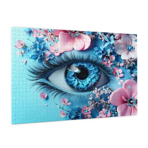 Blume Puzzle 2000 Teile Erwachsene Puzzle Auge Design für Erwachsene und Beginner, HD Farbe HolzPuzzle mit Geschenkbox Verpackung for Zimmer Deko Wohnzimmer, Geschenke für Frauen 70x100cm -z1224 von Guofuos