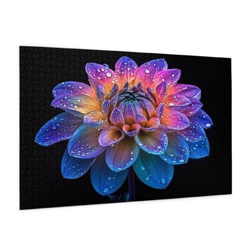 Blume Puzzle 2000 Teile Erwachsene Puzzle Farbe Design für Erwachsene und Beginner, HD Farbe HolzPuzzle mit Geschenkbox Verpackung for Zimmer Deko Wohnzimmer, Geschenke für Frauen 70x100cm -z1073 von Guofuos
