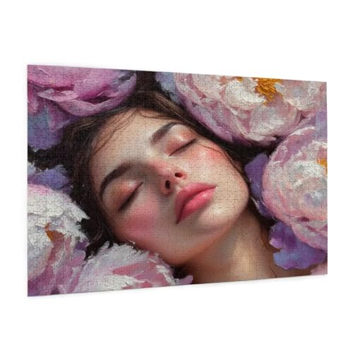 Blume Puzzle 2000 Teile Erwachsene Puzzle Frau Design für Erwachsene und Beginner, HD Farbe HolzPuzzle mit Geschenkbox Verpackung for Zimmer Deko Wohnzimmer, Geschenke für Frauen 70x100cm -z1194 von Guofuos