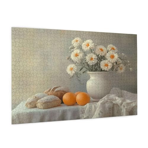 Blume Puzzle 2000 Teile Erwachsene Puzzle Gänseblümchen Design für Erwachsene und Beginner, HD Farbe HolzPuzzle mit Geschenkbox Verpackung, Zimmer Deko Wohnzimmer, Geschenke für Frauen 70x100cm -z1219 von Guofuos