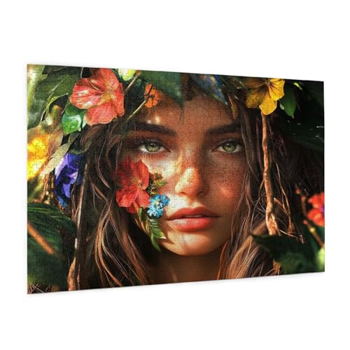 Blume Puzzle 2000 Teile Erwachsene Puzzle Landschaft Design für Erwachsene und Beginner, HD Farbe HolzPuzzle mit Geschenkbox Verpackung for Zimmer Deko Wohnzimmer, Geschenke für Frauen 70x100cm -z162 von Guofuos