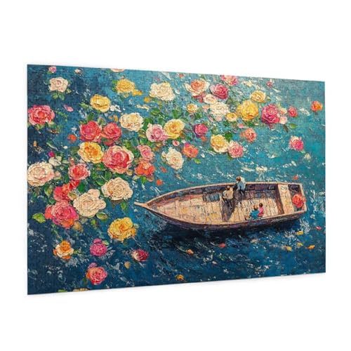 Blume Puzzle 2000 Teile Erwachsene Puzzle Ozean Design für Erwachsene und Beginner, HD Farbe HolzPuzzle mit Geschenkbox Verpackung for Zimmer Deko Wohnzimmer, Geschenke für Frauen 70x100cm -z167 von Guofuos