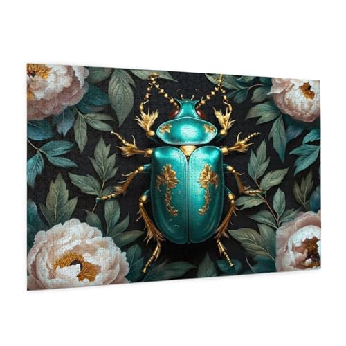 Blume Puzzle 3000 Teile Erwachsene Puzzle Käfer Design für Erwachsene und Beginner, HD Farbe HolzPuzzle mit Geschenkbox Verpackung for Zimmer Deko Wohnzimmer, Geschenke für Frauen 80x120cm -z1166 von Guofuos