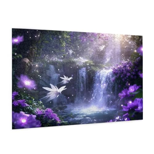 Blume Puzzle 3000 Teile Erwachsene Puzzle Landschaft Design für Erwachsene und Beginner, HD Farbe HolzPuzzle mit Geschenkbox Verpackung for Zimmer Deko Wohnzimmer, Geschenke für Frauen 80x120cm -z1145 von Guofuos