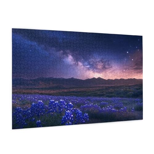 Blume Puzzle 3000 Teile Erwachsene Puzzle Lavendel Design für Erwachsene und Beginner, HD Farbe HolzPuzzle mit Geschenkbox Verpackung for Zimmer Deko Wohnzimmer, Geschenke für Frauen 80x120cm -z1220 von Guofuos