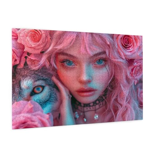 Blume Puzzle 3000 Teile Erwachsene Puzzle Mädchen Design für Erwachsene und Beginner, HD Farbe HolzPuzzle mit Geschenkbox Verpackung for Zimmer Deko Wohnzimmer, Geschenke für Frauen 80x120cm -z181 von Guofuos