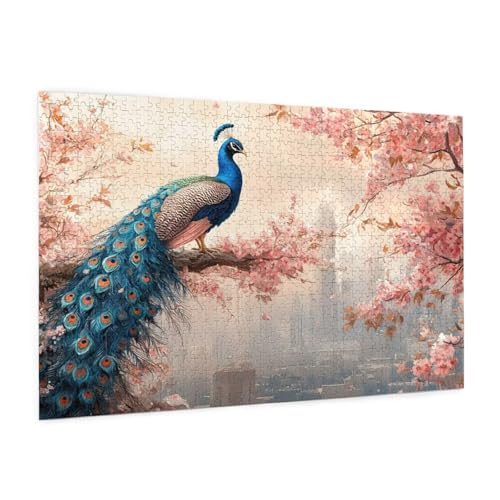 Blume Puzzle 3000 Teile Erwachsene Puzzle Pfau Design für Erwachsene und Beginner, HD Farbe HolzPuzzle mit Geschenkbox Verpackung for Zimmer Deko Wohnzimmer, Geschenke für Frauen 80x120cm -z177 Blume Puzzle 3000 Teile Erwachsene Puzzle Pfau Design für Erwachsene und Beginner, HD Farbe HolzPuzzle mit Geschenkbox Verpackung for Zimmer Deko Wohnzimmer, Geschenke für Frauen 80x120cm -z177 von Guofuos