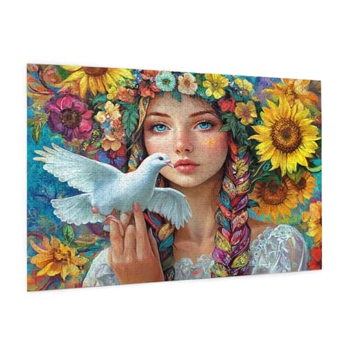 Blume Puzzle 4000 Teile Erwachsene Puzzle Frau Design für Erwachsene und Beginner, HD Farbe HolzPuzzle mit Geschenkbox Verpackung for Zimmer Deko Wohnzimmer, Geschenke für Frauen 87x140cm -z1199 von Guofuos