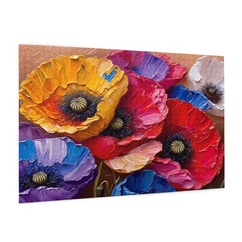 Blume Puzzle 5000 Teile Erwachsene Puzzle Abstrakt Design für Erwachsene und Beginner, HD Farbe HolzPuzzle mit Geschenkbox Verpackung for Zimmer Deko Wohnzimmer, Geschenke für Frauen 100x150cm -z153 von Guofuos