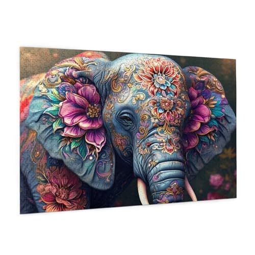 Blume Puzzle 5000 Teile Erwachsene Puzzle Elefant Design für Erwachsene und Beginner, HD Farbe HolzPuzzle mit Geschenkbox Verpackung for Zimmer Deko Wohnzimmer, Geschenke für Frauen 100x150cm -z1218 Blume Puzzle 5000 Teile Erwachsene Puzzle Elefant Design für Erwachsene und Beginner, HD Farbe HolzPuzzle mit Geschenkbox Verpackung for Zimmer Deko Wohnzimmer, Geschenke für Frauen 100x150cm -z1218 von Guofuos