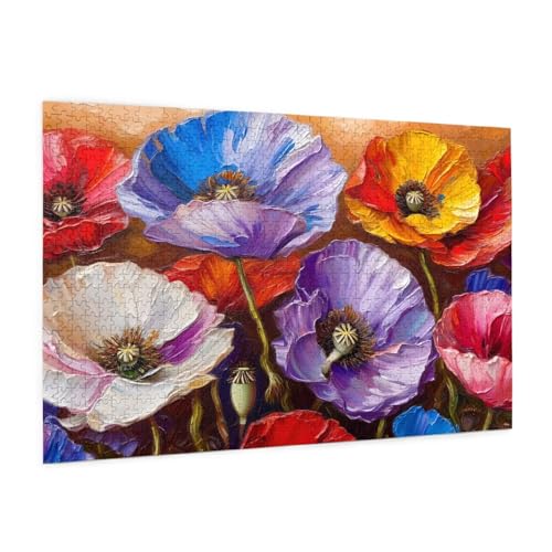 Blume Puzzle 5000 Teile Erwachsene Puzzle Farbe Design für Erwachsene und Beginner, HD Farbe HolzPuzzle mit Geschenkbox Verpackung for Zimmer Deko Wohnzimmer, Geschenke für Frauen 100x150cm -z1070 von Guofuos