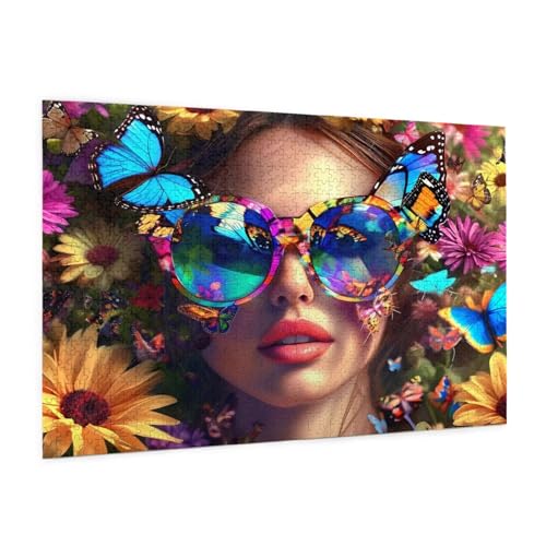 Blume Puzzle 5000 Teile Erwachsene Puzzle Frau Design für Erwachsene und Beginner, HD Farbe HolzPuzzle mit Geschenkbox Verpackung for Zimmer Deko Wohnzimmer, Geschenke für Frauen 100x150cm -z1197 von Guofuos