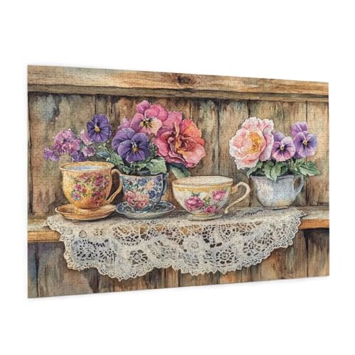 Blume Puzzle 5000 Teile Erwachsene Puzzle Landschaft Design für Erwachsene Beginner, HD Farbe HolzPuzzle mit Geschenkbox Verpackung for Zimmer Deko Wohnzimmer, Geschenke für Frauen 100x150cm -z1141 von Guofuos